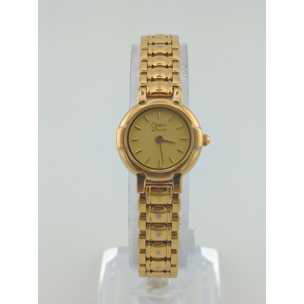Vintage Caravelle by Bulova Ladies Quartz Dress Watch Gold Tone‎ - New Battery
